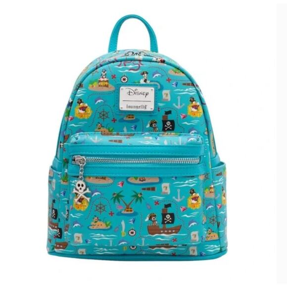 Loungefly Disney Sensational Six Pirate Adventure AOP Mini Backpack - Picture 1 of 8